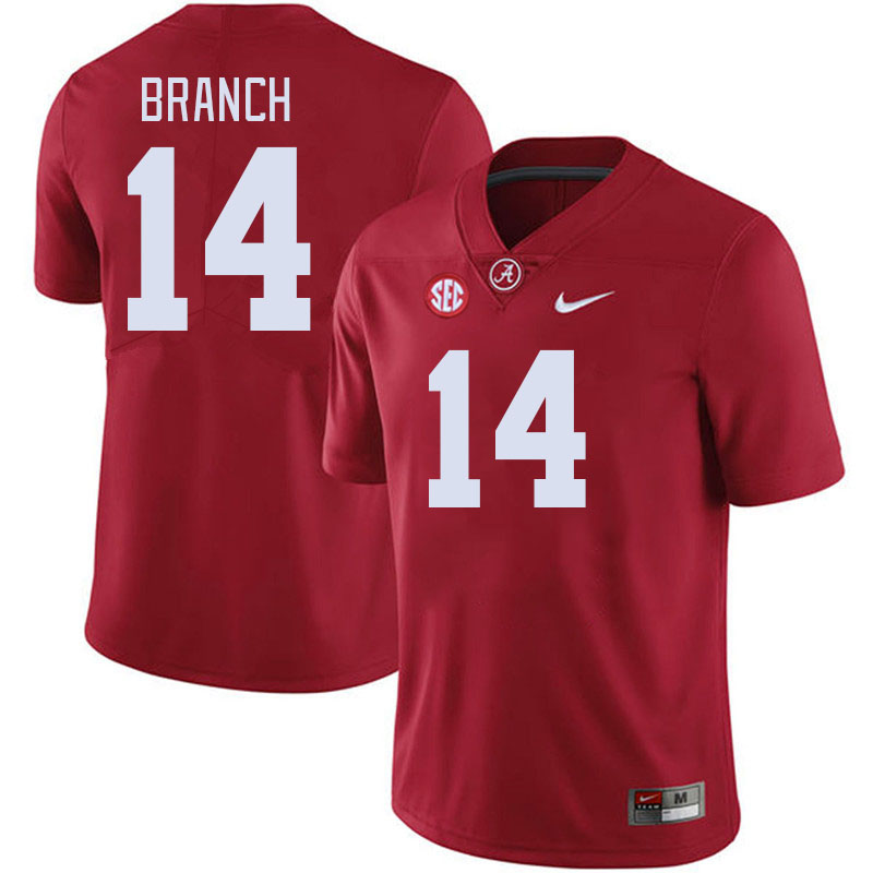 #14 Brian Branch Alabama Crimson Tide Jerseys Football Stitched-Crimson